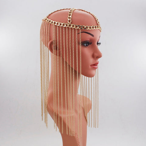 "Goddess" New Arrival Luxury  multilayered tassel Headpiece